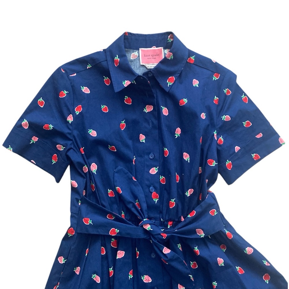 HP Kate Spade Tossed Strawberry Cotton Shirtdress - Picture 5 of 9